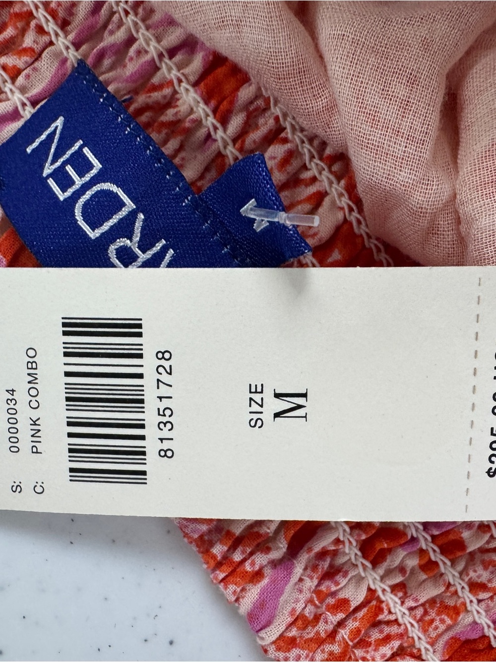 Ro's Garden Anthropologie Denise Halter Maxi Dress Pom Pom Pink Orange Floral M - Picture 12 of 15